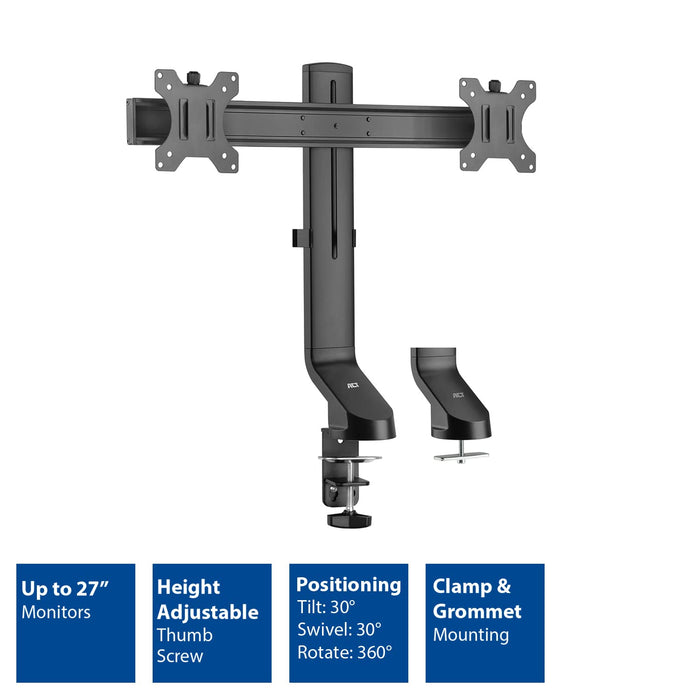 ACT Dual Monitor Arm AC8322 Black