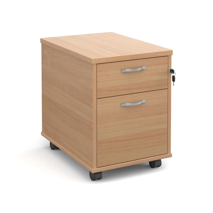 Lockable Pedestal Premier Melamine 426 x 567 x 600 mm Oak, Silver