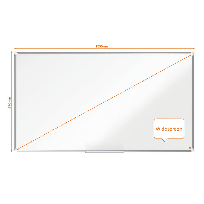 Nobo Premium Plus Widescreen Whiteboard 1915373 Wall Mounted Magnetic Lacquered Steel 155 x 87 cm