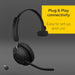 Jabra Evolve2 65 MS Mono - Headset - on-ear - convertible - Bluetooth - wireless - USB-C - noise isolating - black - with charging stand - Certified for Microsoft Teams