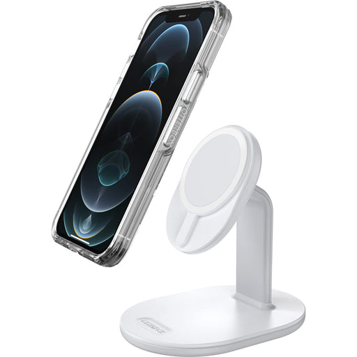 OtterBox - Wireless charging stand - for magsafe - 7.5 Watt - PD 2.0, PD 3.0 - lucid dreamer (white) - for Apple AirPods with MagSafe Charging Case, AirPods Pro, iPhone 12, 13, 14