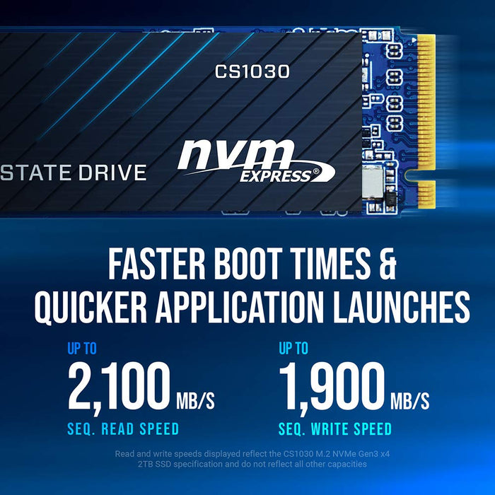 PNY CS1030 - SSD - 1 TB - internal - M.2 2280 - PCIe 3.0 x4 (NVMe)