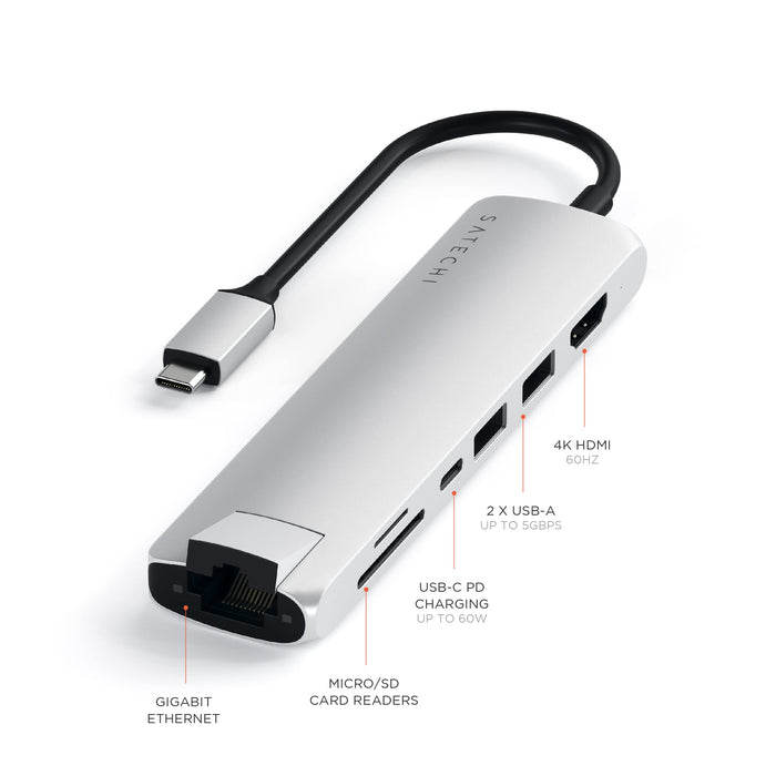 Satechi Multiport Adapter ST-UCSMA3S Silver