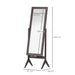 HOMCOM Freestanding Jewellery Mirror Brown