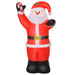 HOMCOM Christmas Santa Claus Inflatable Red 90 x 240 cm