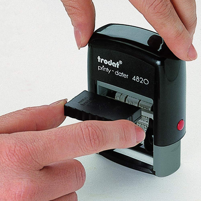 Trodat Ecoprinty 4820 Date Self-Inking Stamp 23 x 4mm Black