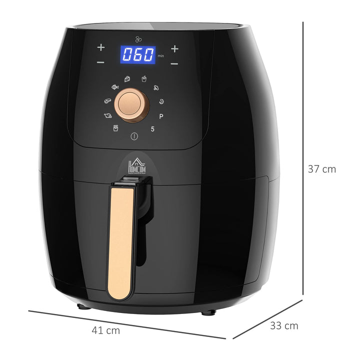 HOMCOM Air Fryer Stainless Steel Black