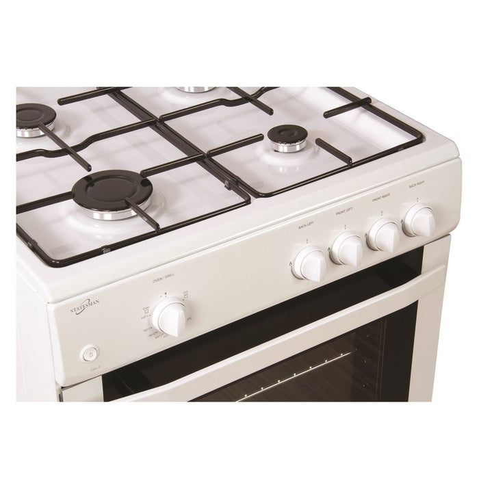 Statesman Gas Cooker Single Cavity MAXI60GSF 2200W White