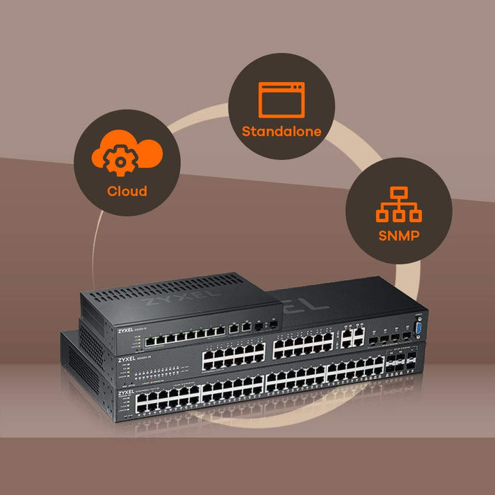 Zyxel GS2220-10HP - Switch - Managed - 8 x 10/100/1000 (PoE+) + 2 x combo Gigabit SFP - rack-mountable, wall-mountable - PoE+ (180 W)