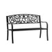 OutSunny 126Lx60Wx85H cm Steel Bench-Black