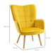 HOMCOM Accent Chair 839-132V70YL Yellow