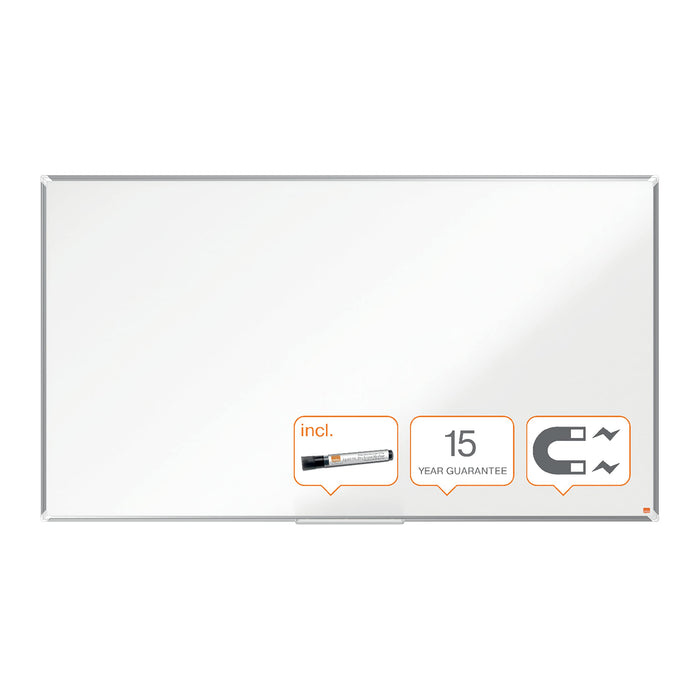 Nobo Premium Plus Widescreen Whiteboard 1915374 Wall Mounted Magnetic Lacquered Steel 188 x 106 cm