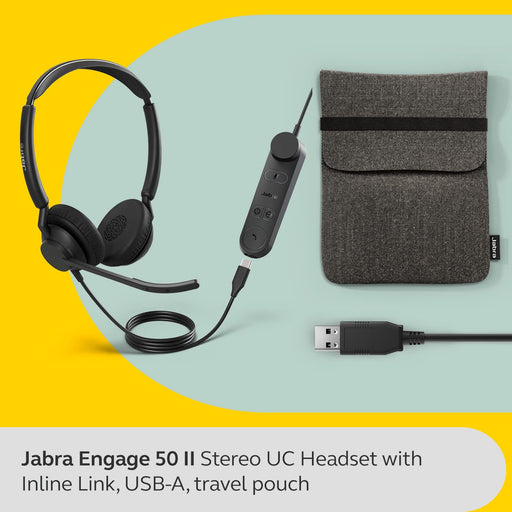 Jabra Engage 50 II UC Stereo - Headset - on-ear - wired - USB-A