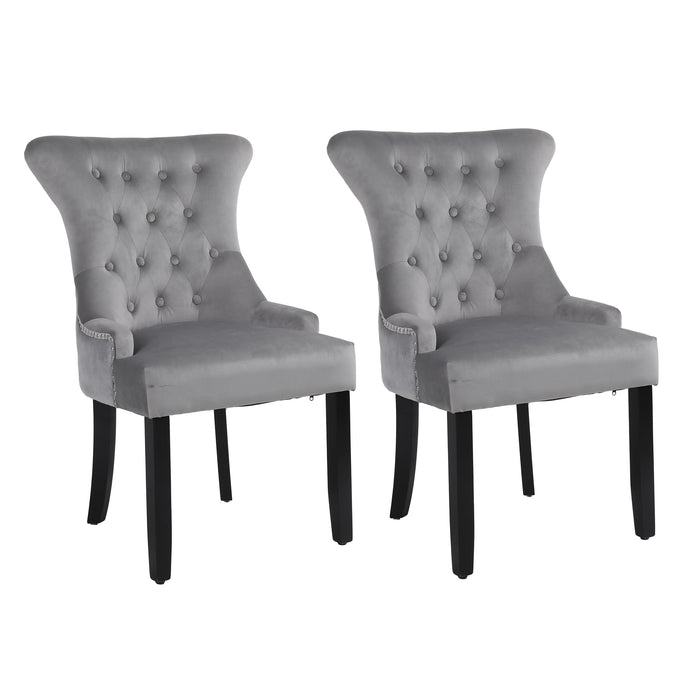 NEO Dining Chairs Non Height Adjustable Dark Grey 2XKNOC-CHR-DG 530 (W) x 660 (D) x 920 (H) mm Pack of 2