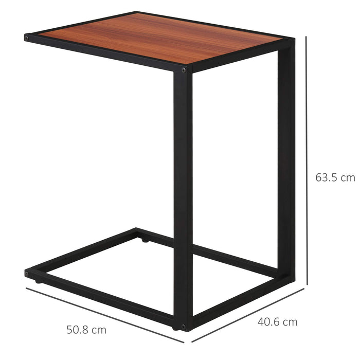 HOMCOM Side Table Brown 642 x 406 mm