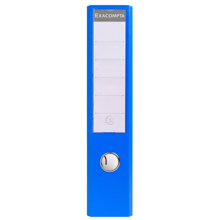 Exacompta PremTouch Lever Arch File A4 70 mm Blue 2 ring 53742E Cardboard, PVC (Polyvinyl Chloride) Portrait Pack of 10