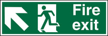 Fire Exit Sign with Up Left Arrow Vinyl 20 x 60 cm