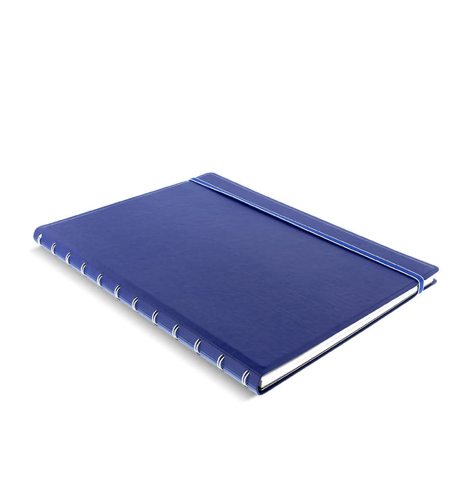 Filofax Notebook 115024 A4 Ruled Twin Wire Faux-leather Soft Cover Blue 56 Pages