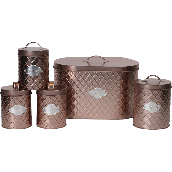 NEO Kitchen Storage Set Metal Copper Set of 5