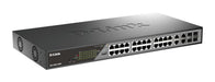 D-Link DSS 200G-28MP - Switch - Managed - 24 x 10/100/1000 (PoE) + 4 x combo 1000Base-T - rack-mountable - PoE (370 W)