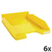 Exacompta Letter Tray Combo Midi Glossy Yellow Pack of 6