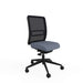 Ergonomic Home Office Chair with Slim-Line Mesh Backrest Height Adjustable Fabric Grey Without Arms