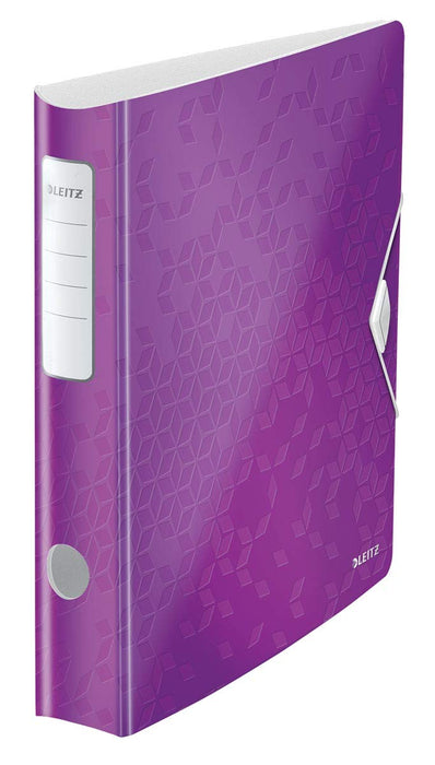 Leitz 180° Active WOW Lever Arch File A4 60 mm Purple 2 ring 1107 Polyfoam Portrait Pack of 5