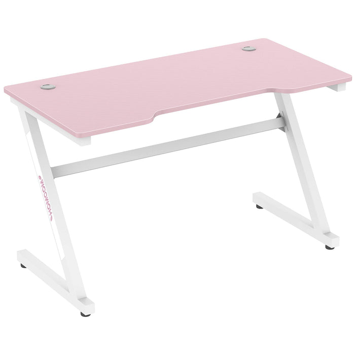 HOMCOM Gaming Desk Pink 600 x 730 mm