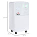 HOMCOM Dehumidifier 821-018V90 White 2 (W) x 2.8 (D) x 5.05 (H) cm