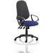 Dynamic Independent Seat & Back Task Operator Chair Loop Arms Eclipse Plus XL Black Back, Stevia Blue Seat Without Headrest High Back