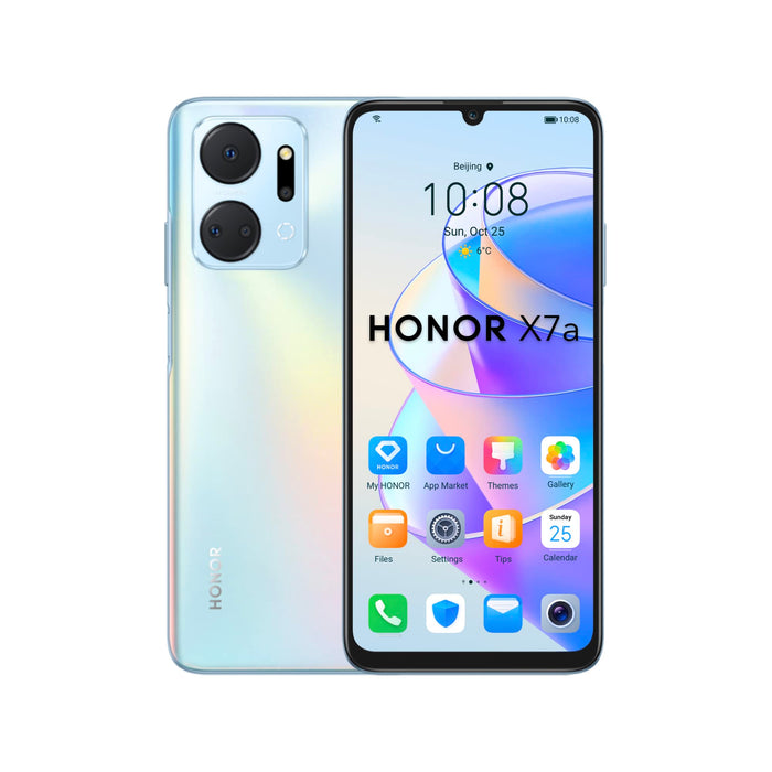 Honor X7a 6.74 Inch MediaTek MT6765H 4G USB-C 4GB RAM 128GB Storage Android 12 Mobile Phone Titanium Silver