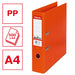 Esselte Lever Arch File No1 PP A4 75mm Orange PK10 - 811340