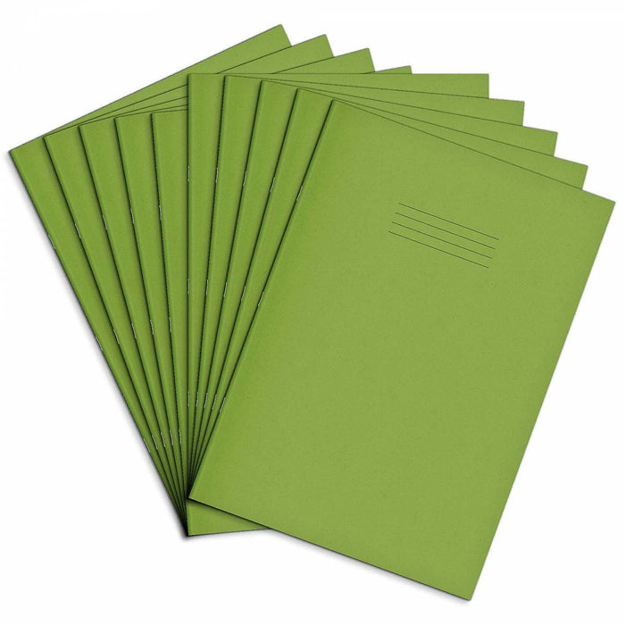 Rhino 13 x 9 A4+ Oversized Exercise Book 40 Page Ruled 8mm Light Green (Pack 100) - VDU024-120-2