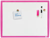 Nobo Small Wall Mountable Magnetic Whiteboard 2104177 Lacquered Steel Arched Frame 585 x 430 mm White, Pink