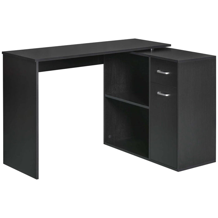 HOMCOM L Shaped Desk Black 820 x 740 mm