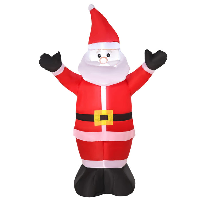 HOMCOM Christmas Santa Claus Inflatable Red 40 x 120 cm