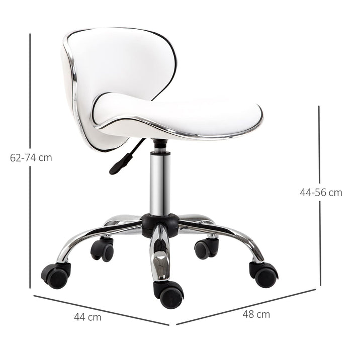 HOMCOM Office Chair White PU, Sponge 921-076