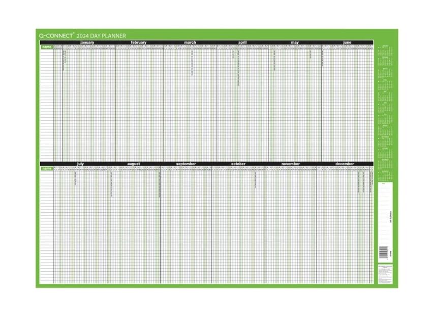 Q-Connect Day Planner Unmountd 2024