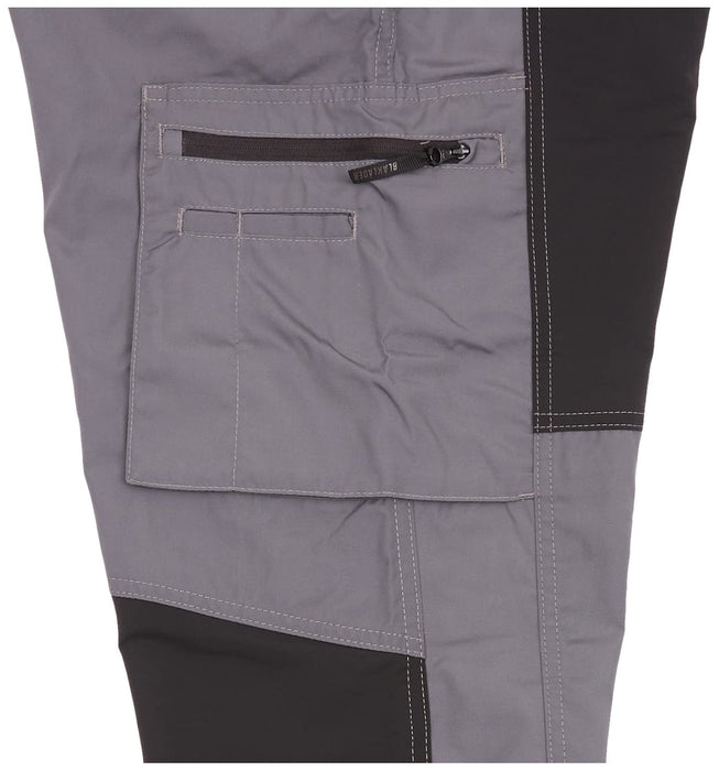 BLÅKLÄDER Trousers 14591845 Cotton, PL (Polyester) Mid Grey, Black Size 32S