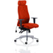 Dynamic Independent Seat & Back Posture Chair Tabasco Red Fabric Height Adjustable Arms Onyx With Headrest High Back