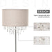 HOMCOM Floor Lamp B31-263 Silver, Cream White