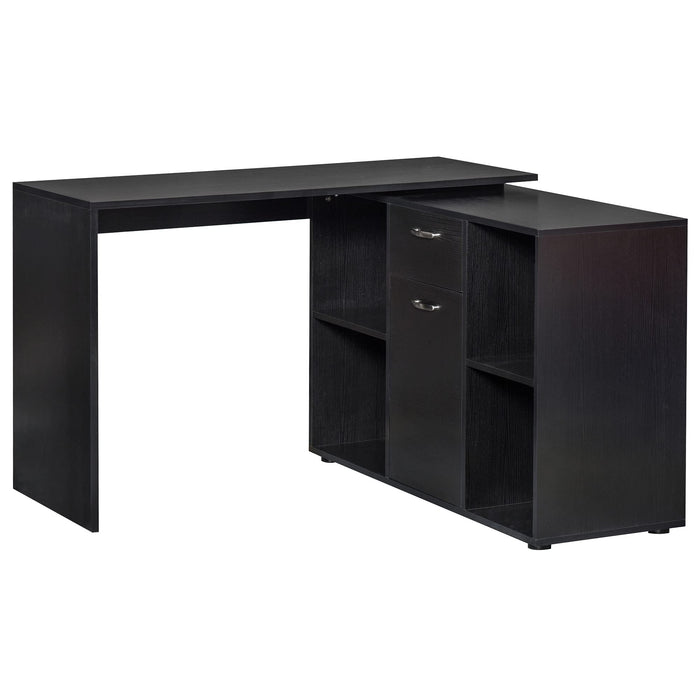 HOMCOM L Shaped Desk Black 1,150 x 760 mm