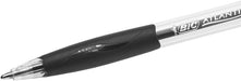 BIC Atlantis Classic Retractable Ballpoint Pen Grip Medium 0.4 mm Black Pack of 36