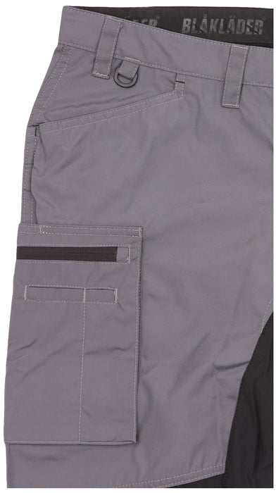 BLÅKLÄDER Trousers 14591845 Cotton, PL (Polyester) Mid Grey, Black Size 33R