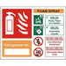 Fire Extinguisher Sign Foam Spray Extinguisher No. Plastic 12 x 15 cm