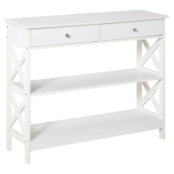 HOMCOM Console Table White 305 x 800 mm