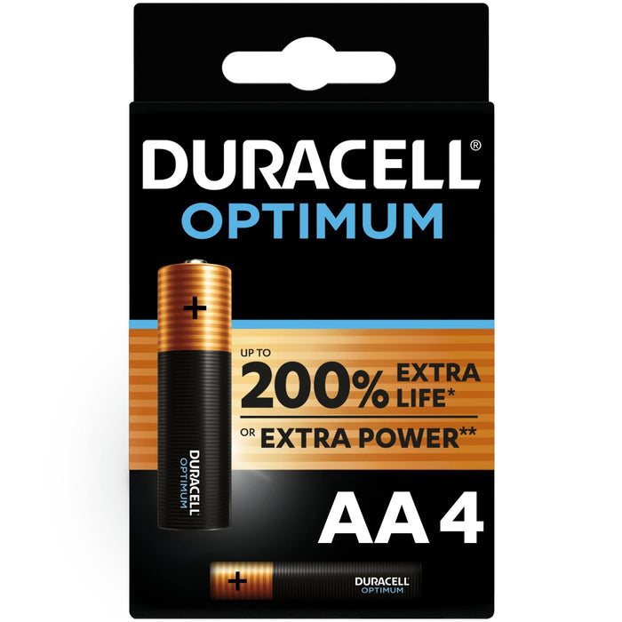 Duracell Batteries Optimum AA Pack of 4