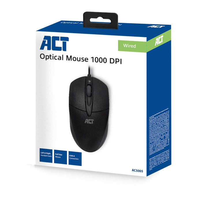 ACT Mouse AC5005 USB Optical Wired Black