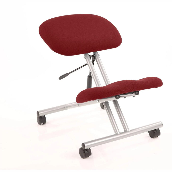 Dynamic Task Operator Chair Without Arms Kneeler Ginseng Chilli Seat, Silver Frame Without Headrest Medium Back