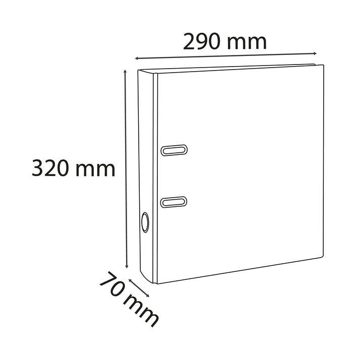 Exacompta PremTouch Lever Arch File A4 70 mm Assorted 2 ring 53074E Cardboard, PVC (Polyvinyl Chloride) Portrait Pack of 10